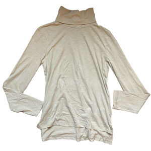 NWT Madewell Long Sleeve Turtleneck Top in Beige